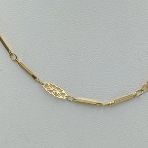Vintage 14kt Gold Plated Hinge Filigree Necklace